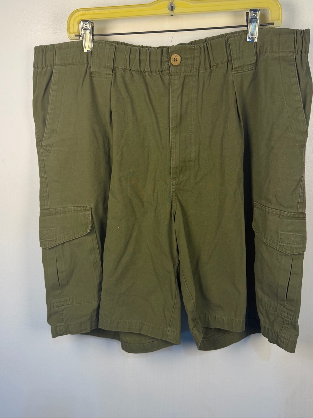 Joe Marlin Olive Green Cargo Shorts Men’s XL Elastic Waist Casual Utility